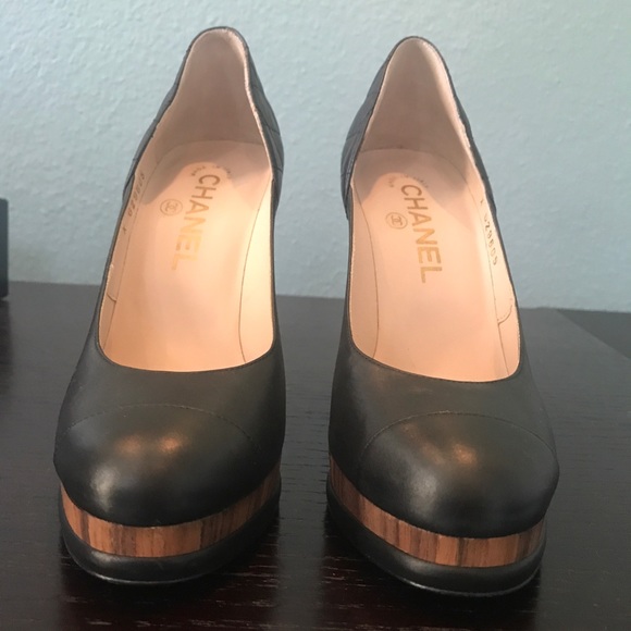 CHANEL Shoes | Gorgeous Authentic Chanel Platform Heels 365 Pump | Poshmark